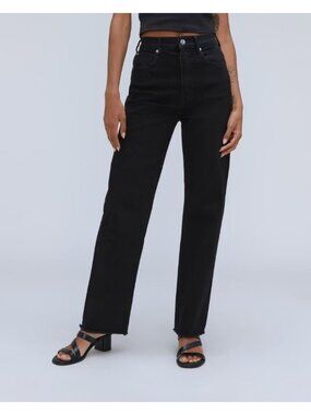 Everlane the Way High Jeans Black Size 35 Crop NWT